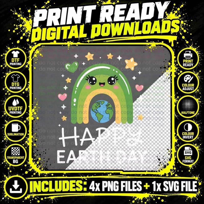 Happy Earth Day Earth Day T-Shirt, Avocado Earth Day Png SVG Digital Bundle