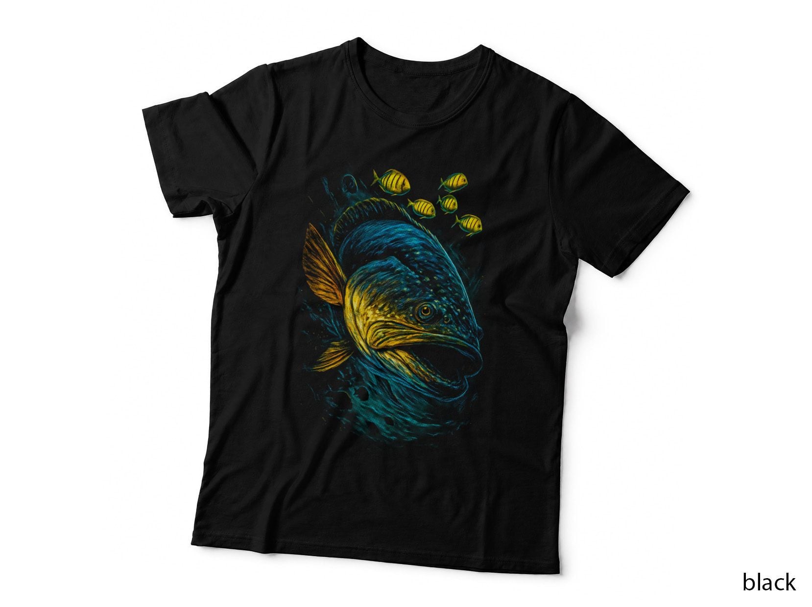 Marlin Fish Ocean Wave T-Shirt, Marlin Fish Print, Sea Life Art