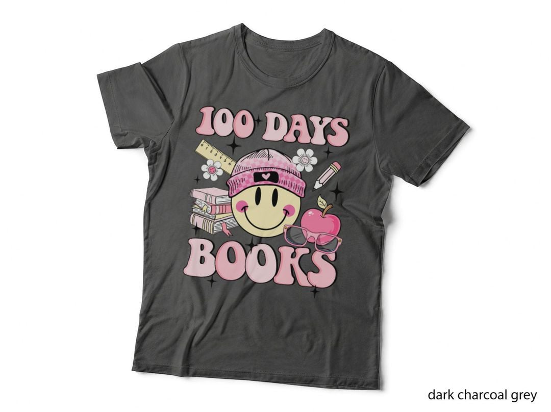 100 Days in the Books - Book Lover English Reading Teacher T-Shirt