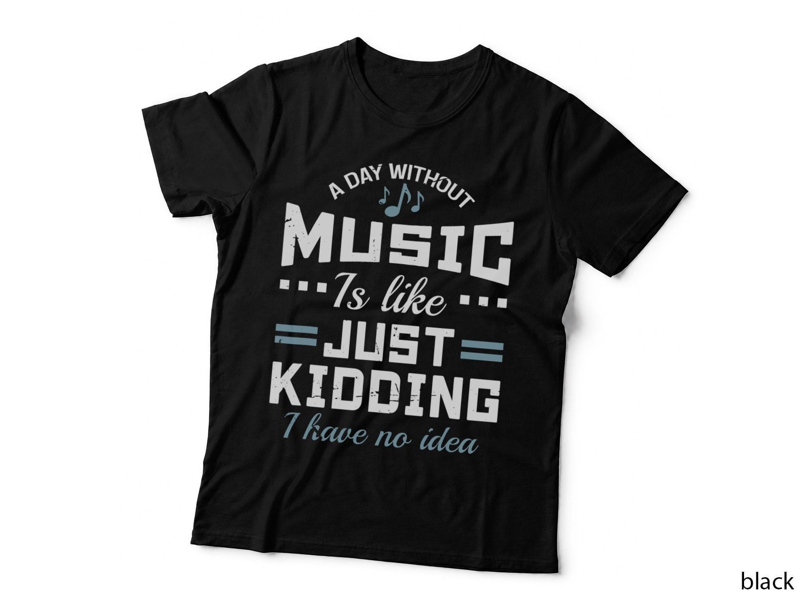 A Day Without Music Is Like Musician Theory Teacher Funny T-Shirt