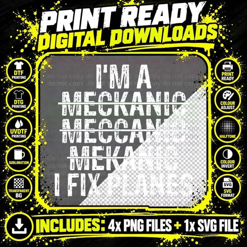 Airplane Mechanic Funny Plane Pilot Aircraft Technician Png SVG Digital Bundle