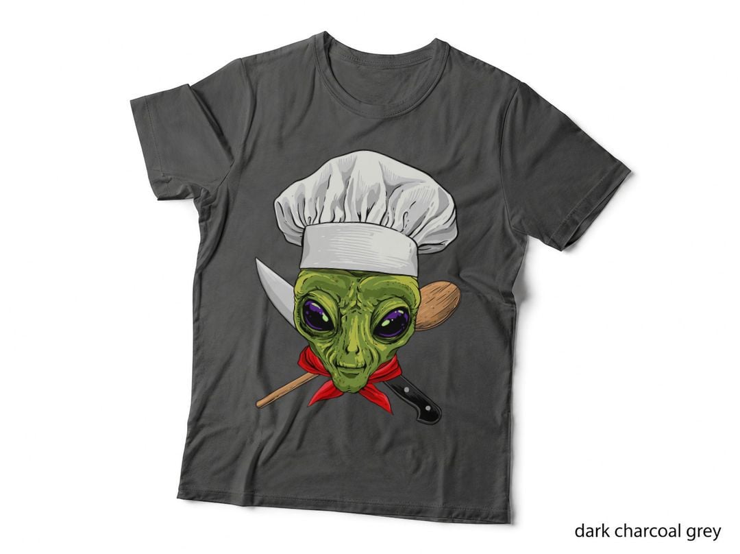 Alien Chef UFO Alien Outer Space, Cooking Lover, Sci-Fi T-Shirt