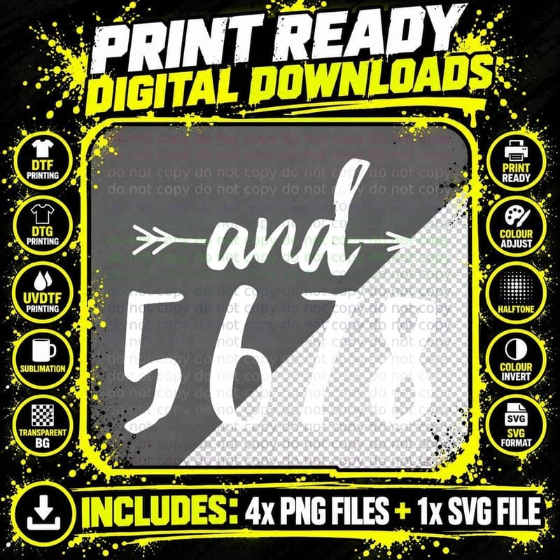 And 5678 Dance Music Teacher, Dance Instructor Gift Png SVG Digital Bundle