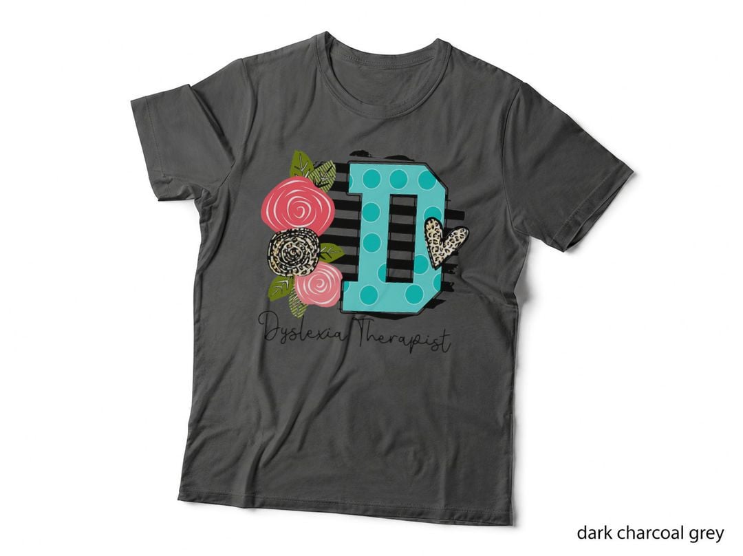 Back to School - Flower and Teacher Dyslexia Therapist T-Shirt