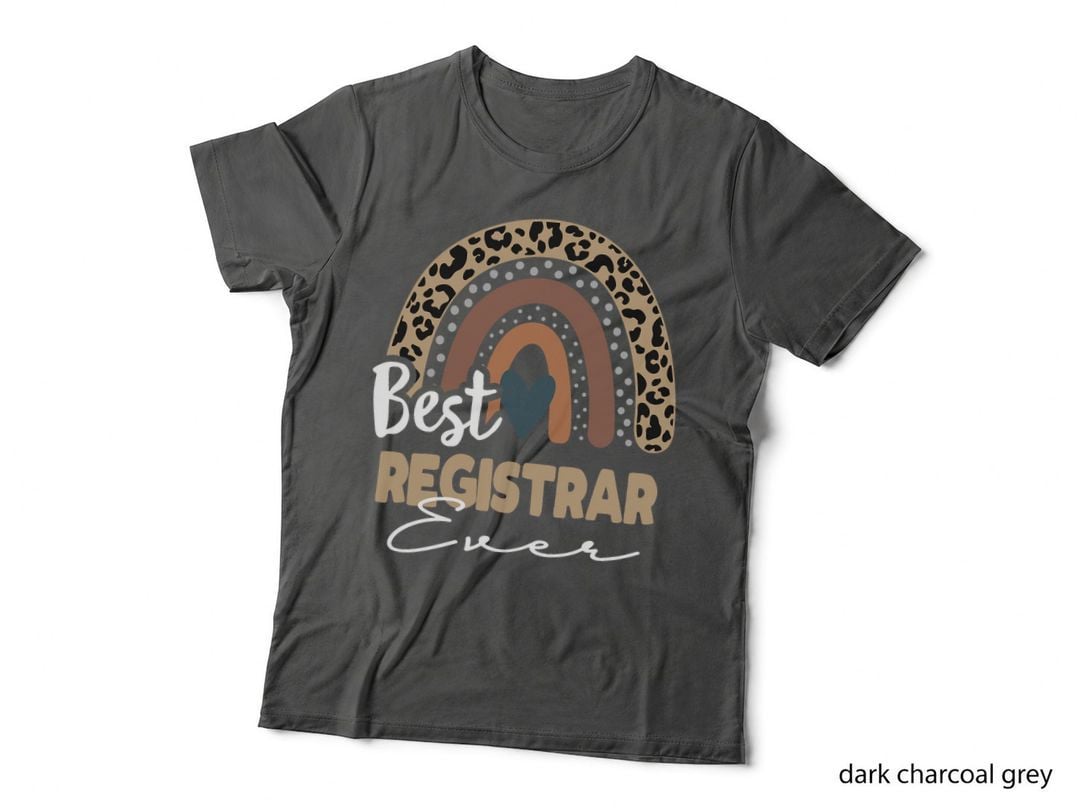Back to School Boho Rainbow, Leopard Registrar T-Shirt