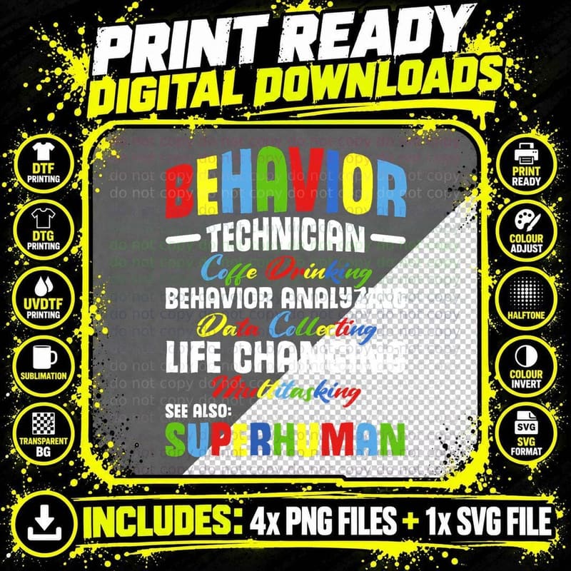 Behavioral Tech Rbt Therapist Behavior Science Png SVG Digital Bundle
