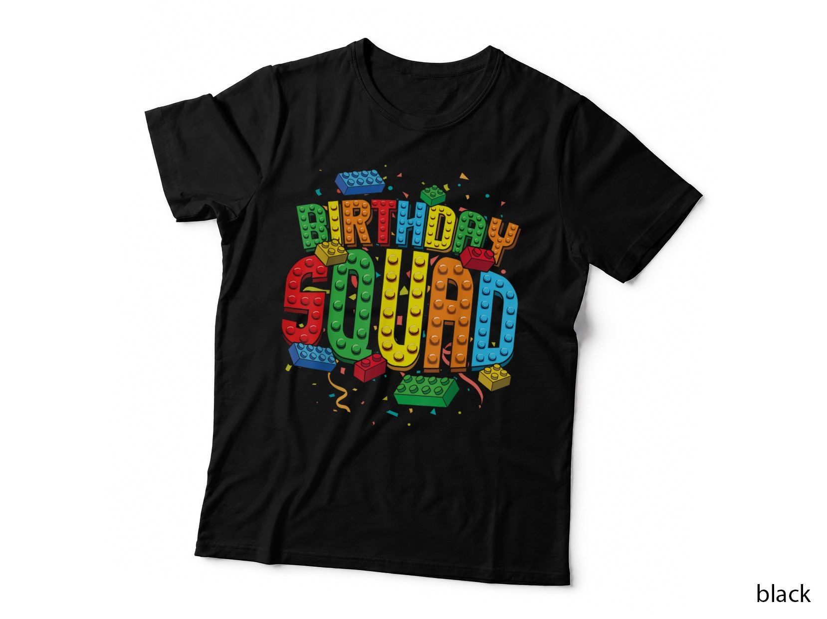 Birthday Squad T-Shirt, Building Blocks Brick Party Tee, Matching Family Gift