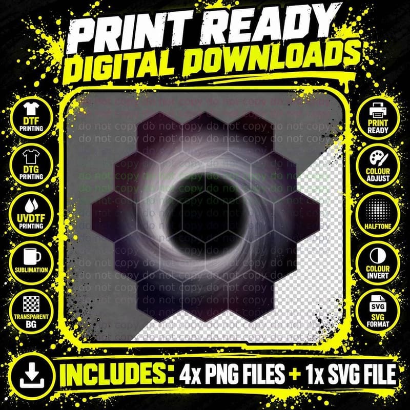 Black Hole Physics Science Space Universe Teacher Png SVG Digital Bundle