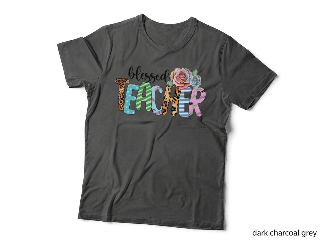 Blessed Teacher Back to School T-Shirt, Colorful Floral Teacher Appreciation