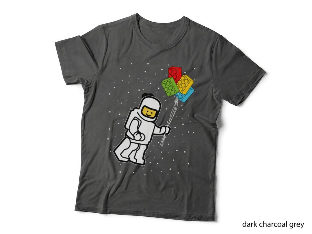 Block Brick Building Astronaut Master Builder Birthday Kids T-Shirt