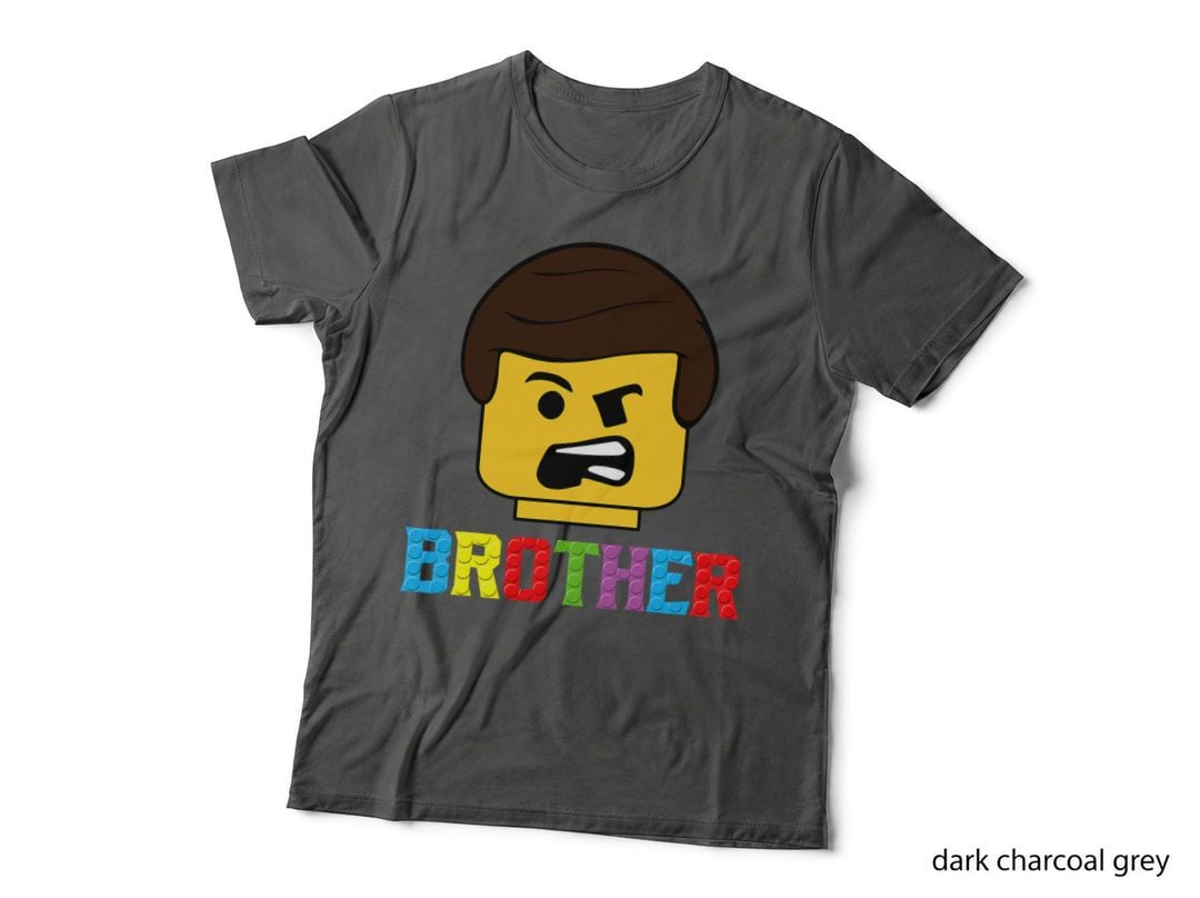 Block Brick Building Brother Master Builder Matching Family T-Shirt