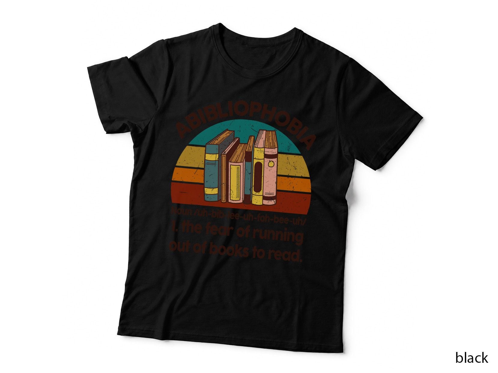 Book-Shirt Abibliophobia Bookworm Girl Women Teacher Reading T-Shirt