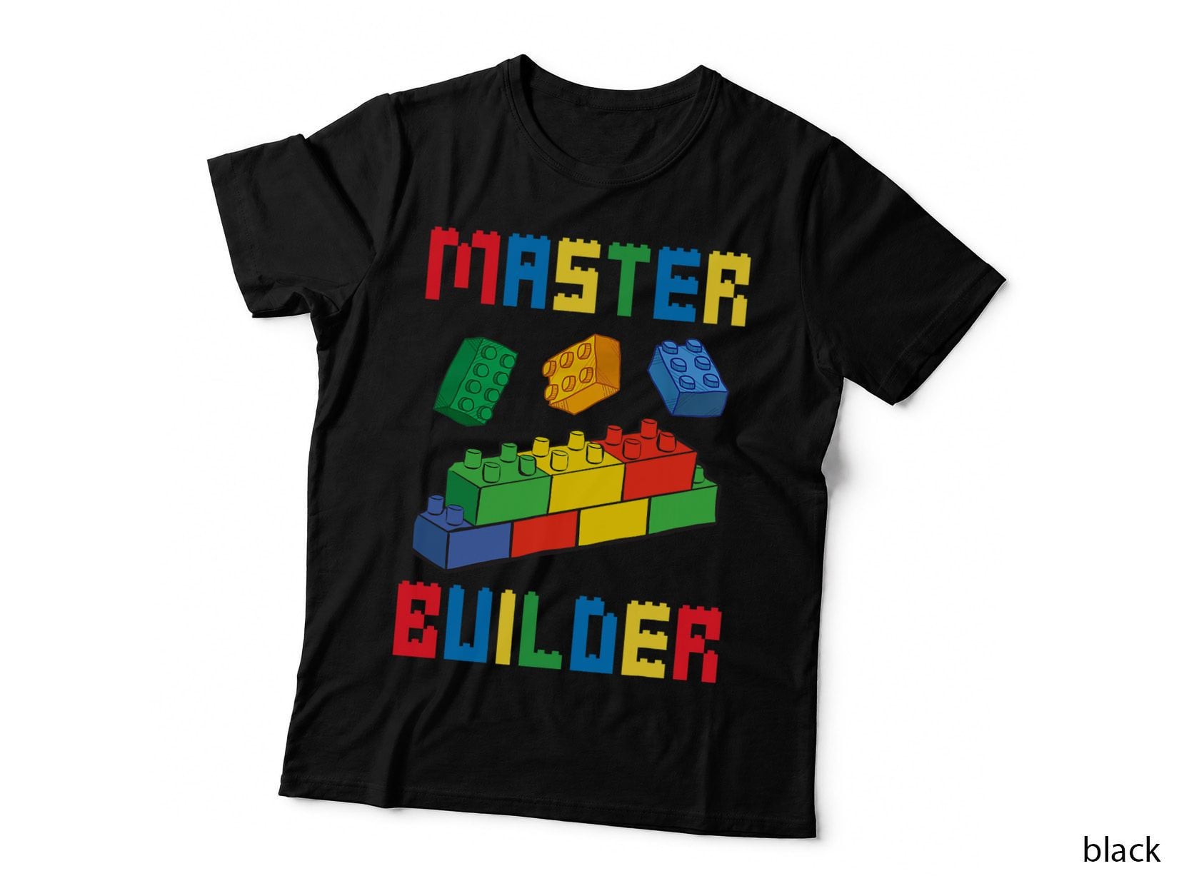Brick Builder Funny Blocks Building Master Builder Toys Kids T-Shirt