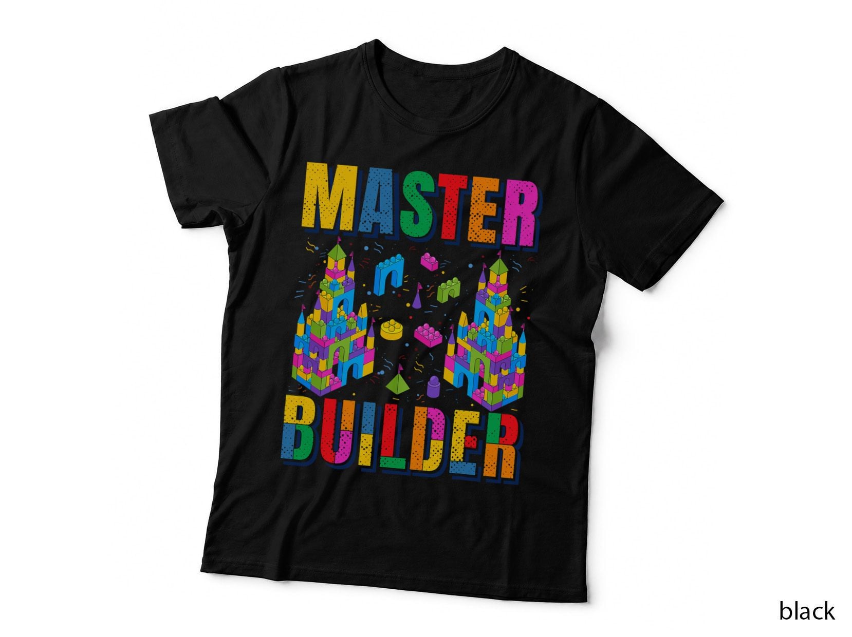 Brick Builder Funny Blocks Master Builder Birthday Kids T-Shirt