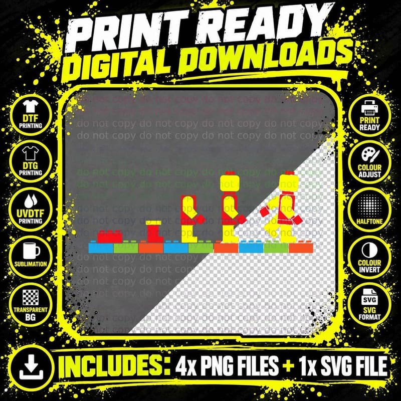 Bricks Evolution Master Builder Building Blocks Png SVG Digital Bundle
