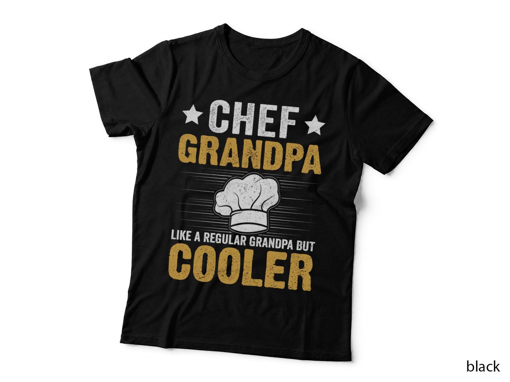 Chef Grandpa Like a Regular Grandpa but Cooler Heartbeat T-Shirt