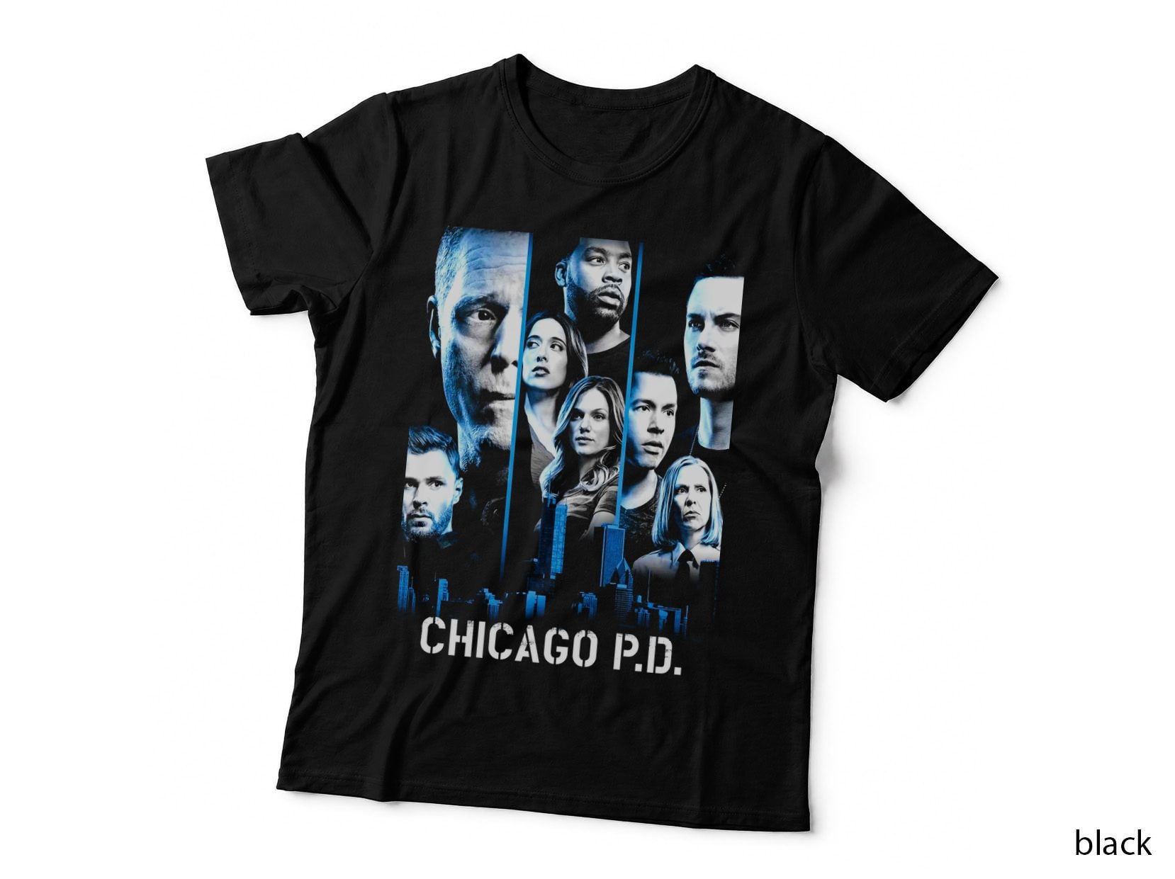Chicago P.d. Team Portrait T-Shirt, Police Officer Print