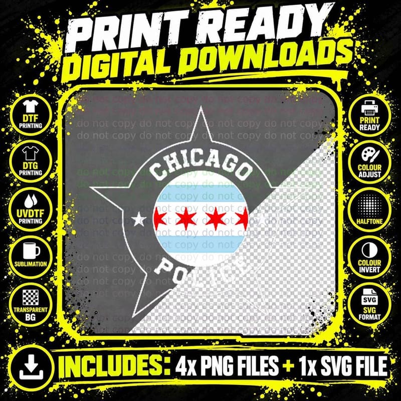 Chicago Police T Shirt - Cpd, Chicago Pd Png SVG Digital Bundle