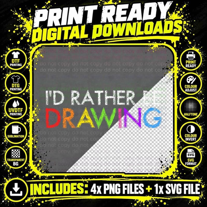 Cool Artist for Men Women Drawing Lovers Painter Art Png SVG Digital Bundle