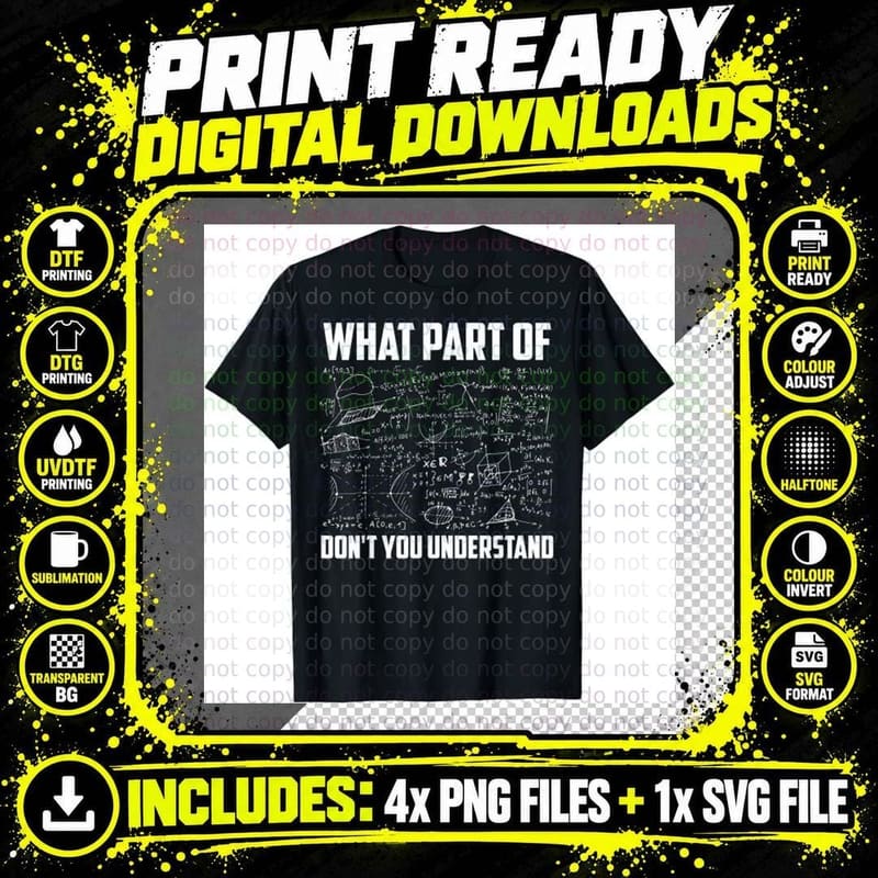 Cool Mathematics Professor Student Engineer Art Unisex Png SVG Digital Bundle