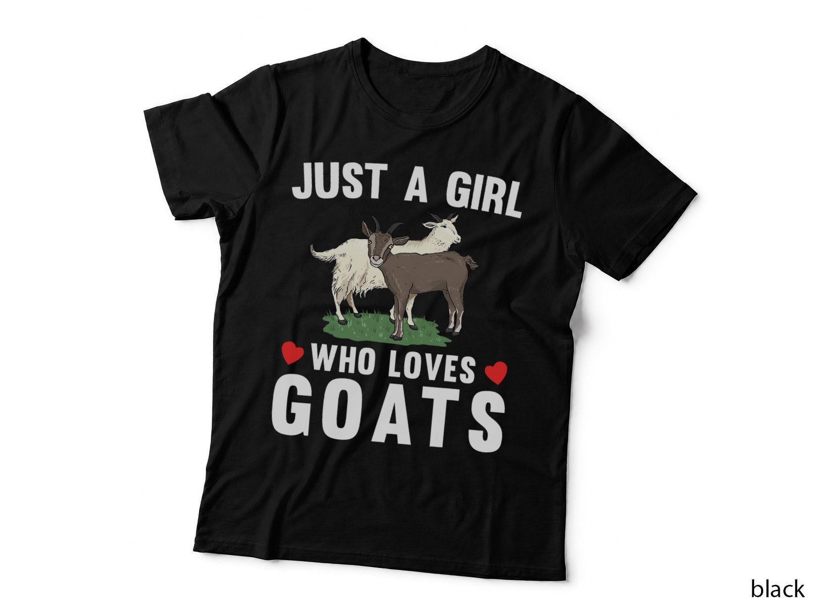 Cute Goat Art for Women Girls Farm Animal Farmer Goat Lover T-Shirt
