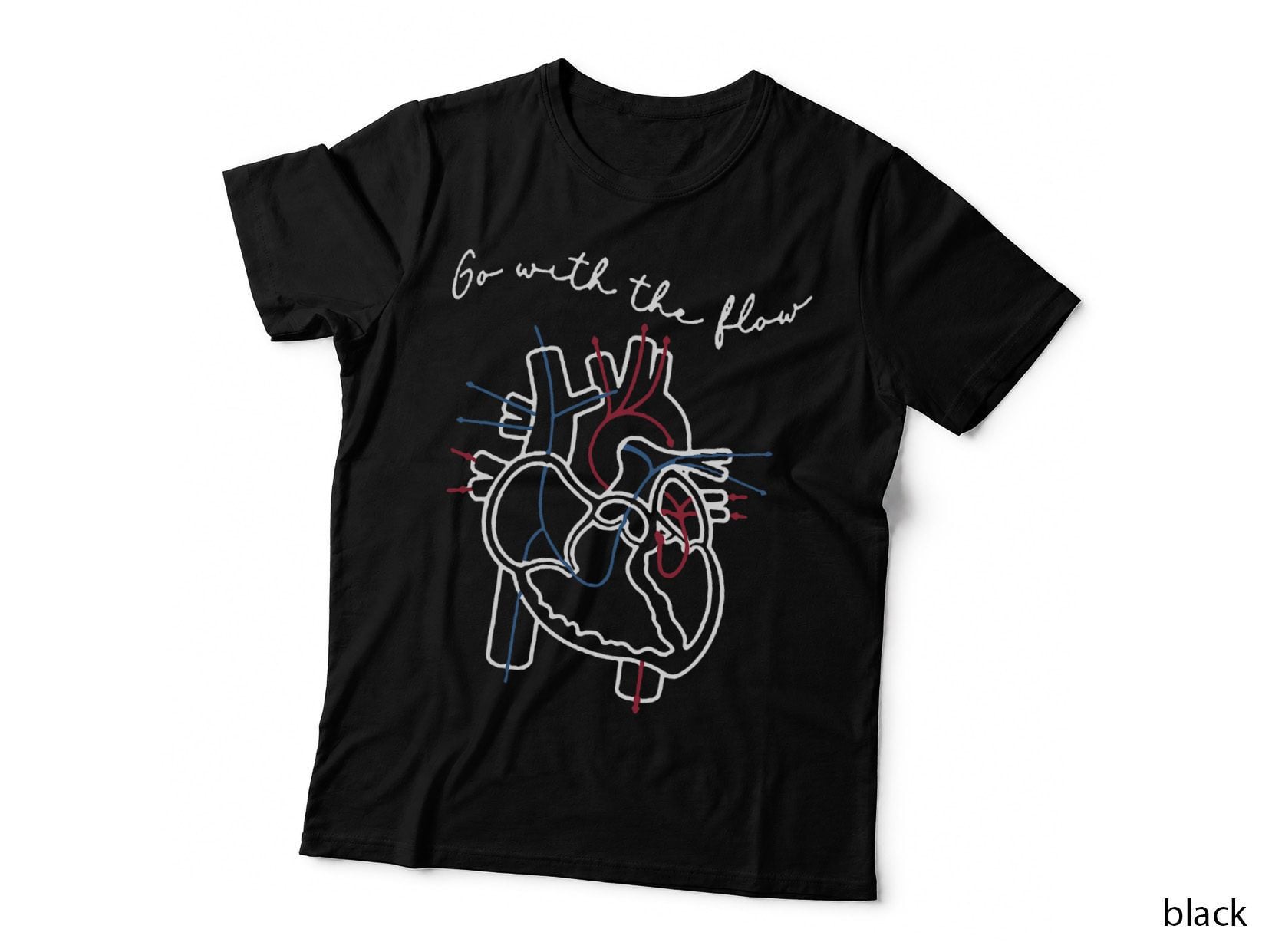 Cvicu Cardiac Nurse Anatomy Cardiology Human Heart Flow T-Shirt