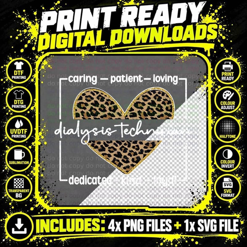 Dialysis Technician Appreciation Dialysis Tech T-Shirt Png SVG Digital Bundle