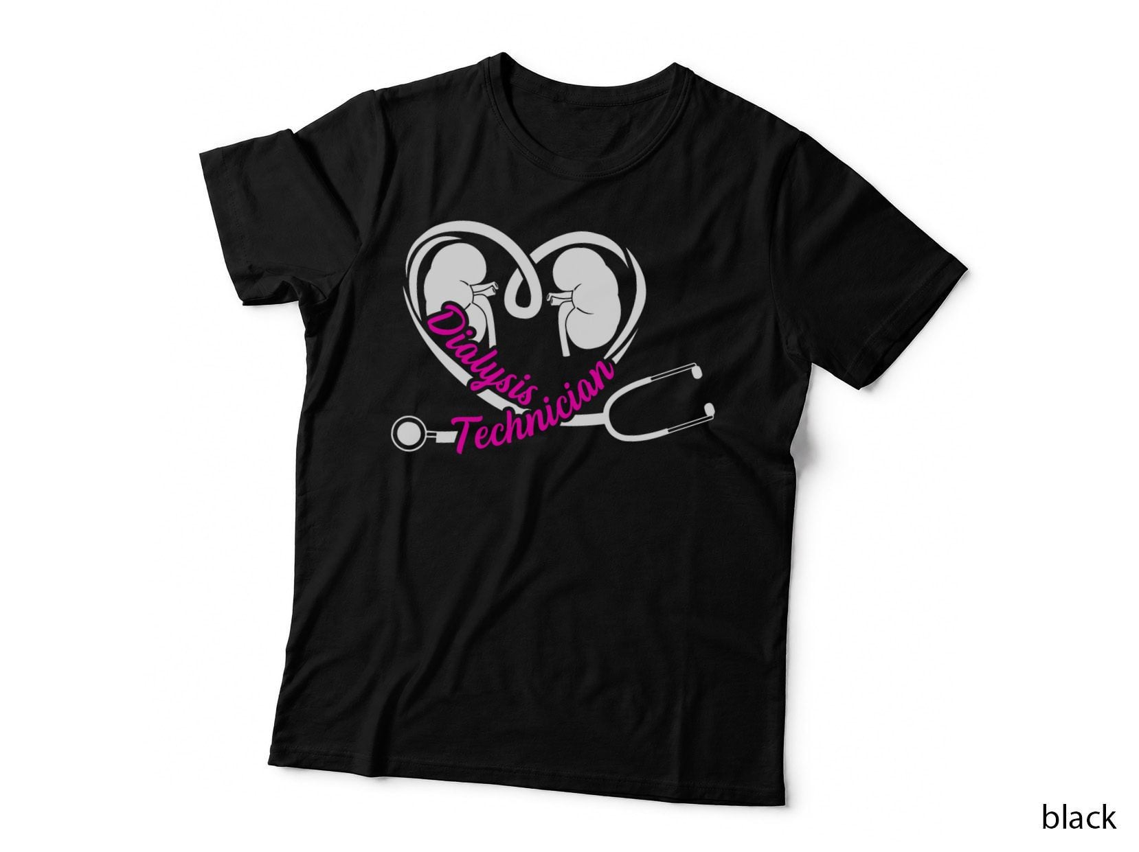 Dialysis Technician Stethoscope Nephrology Tech, Medical Professional T-Shirt