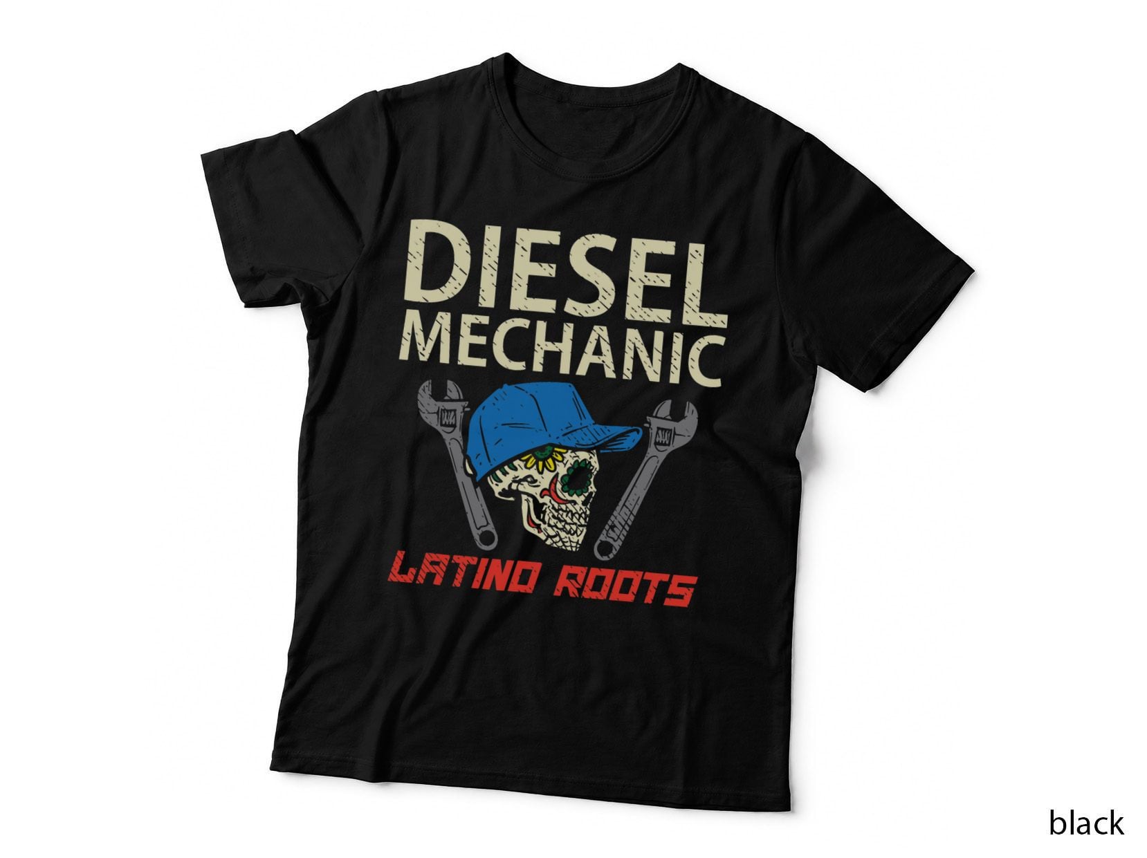 Diesel Mechanic Latino Roots Mexican Technician Engineer T-Shirt