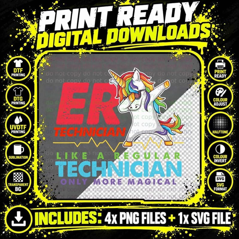 Er Technician Emergency Room Tech, Er Nurse Gift Png SVG Digital Bundle
