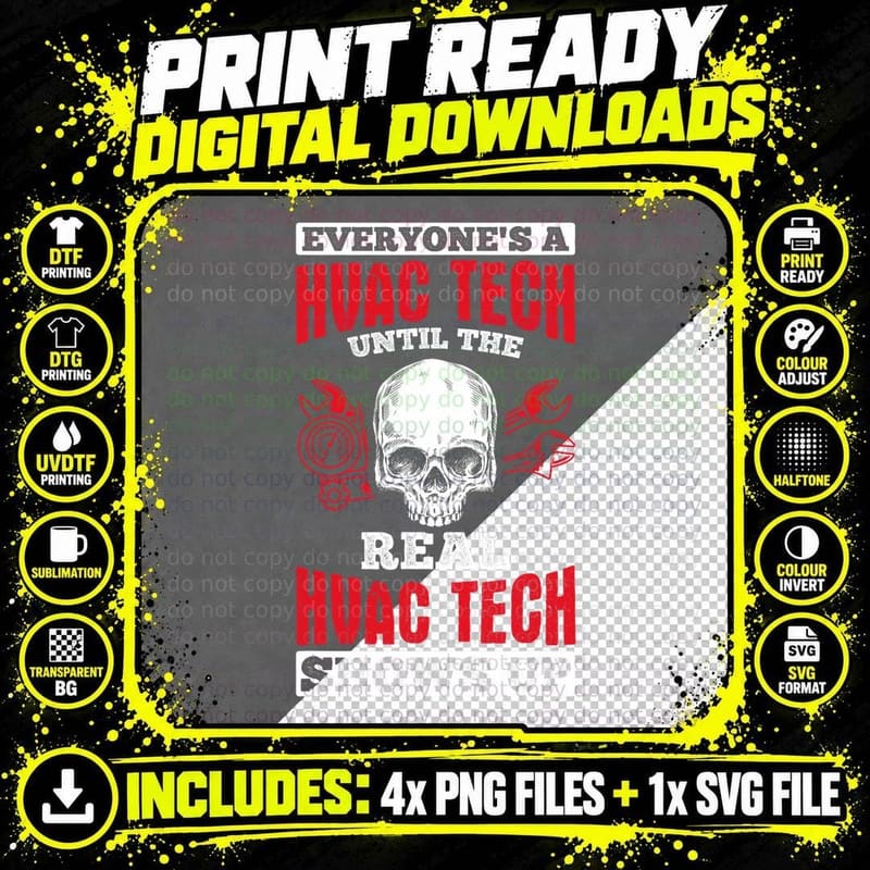 Everyones a Repairman Hvac Tech Technician Hvac, Men Png SVG Digital Bundle