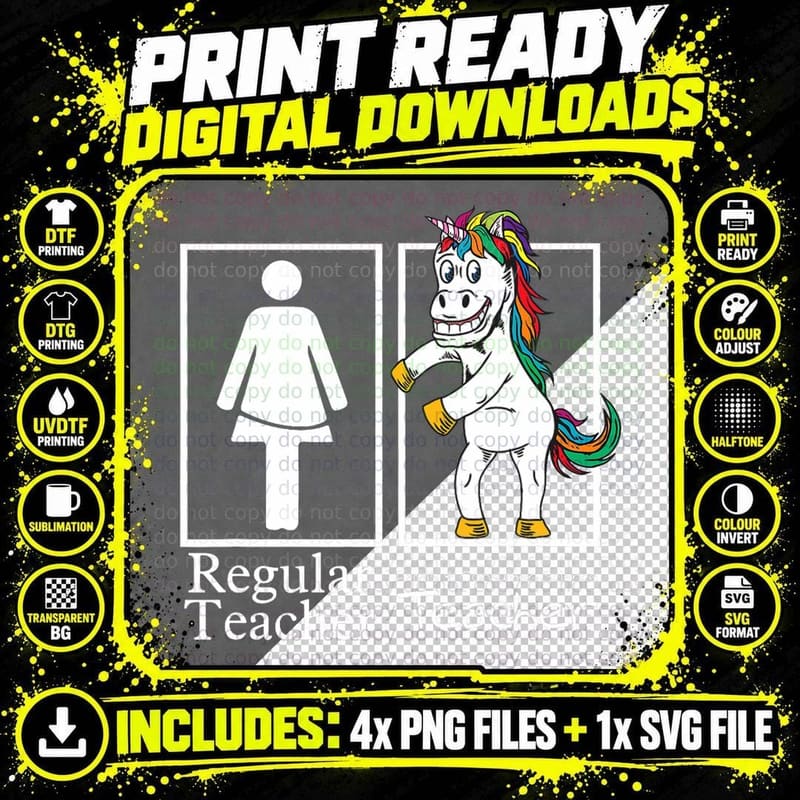 Family & Consumer Science Teacher Regular Unicorn Team Png SVG Digital Bundle