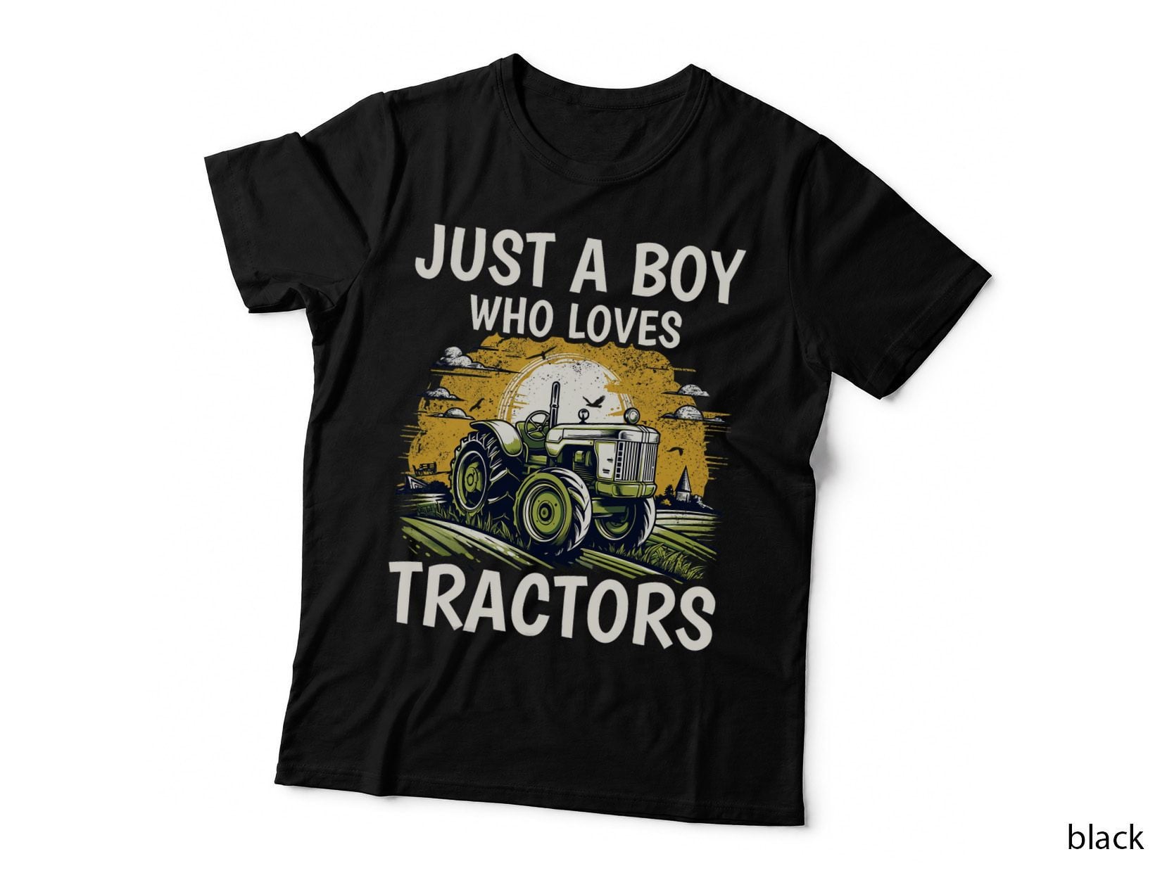 Farm Lifestyle Just a Boy Who Loves Tractors Farmer Kids T-Shirt
