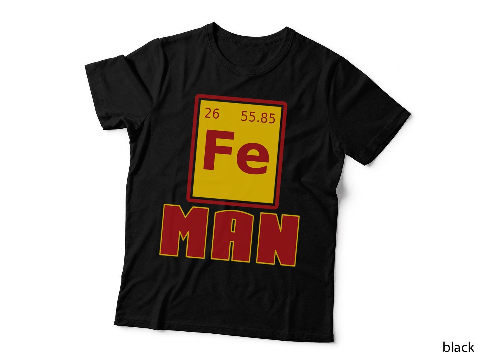 Fe Man Superhero - Funny Chemistry Humor Science Teacher T-Shirt