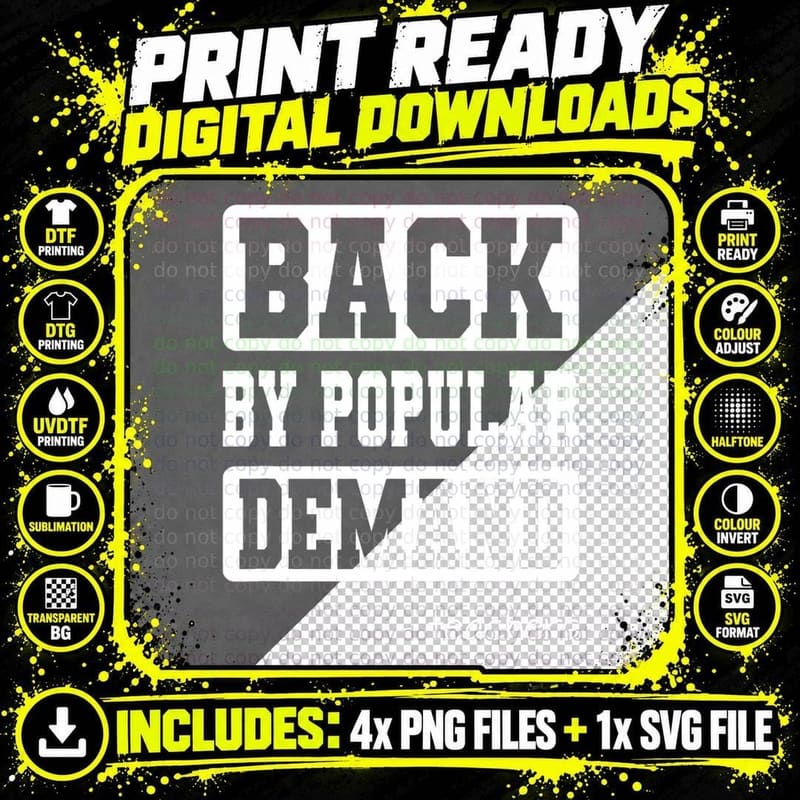 Funny Back to School Teacher Back by Popular Demand 1st Png SVG Digital Bundle