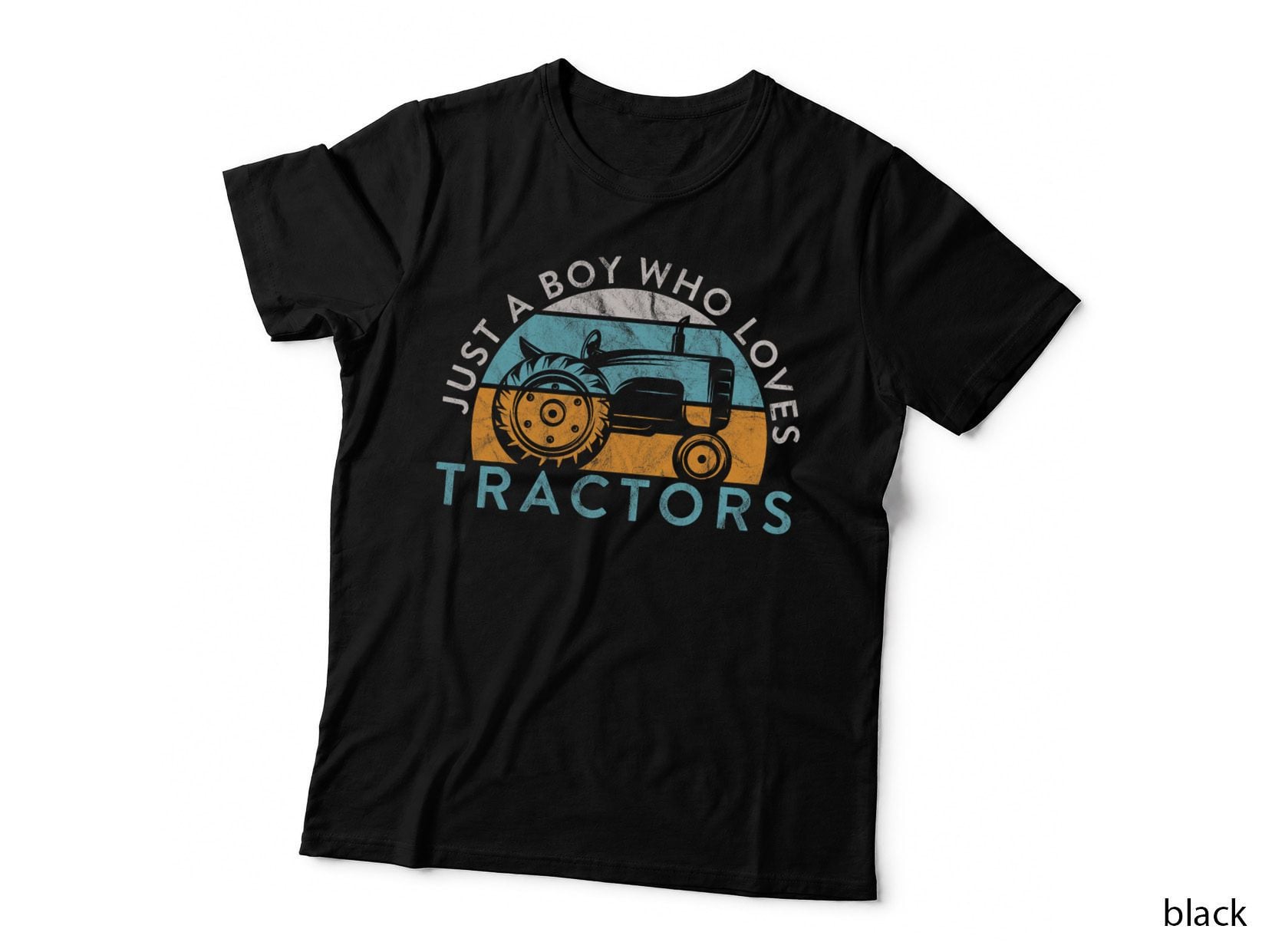Funny Farming Just a Boy Who Loves Tractors Farmer, Kids Boys Gift T-Shirt