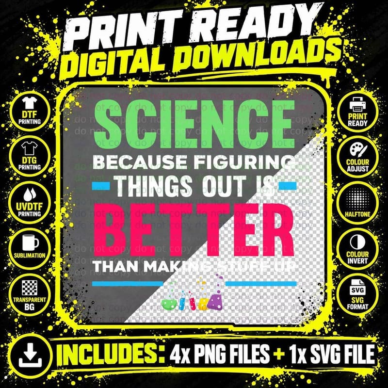 Funny Science Figuring Things Out Teacher Student Png SVG Digital Bundle