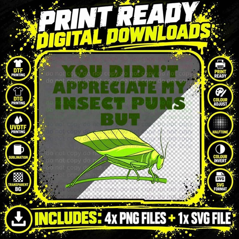 Funny Science Teacher Biology Entomology Insect Pun Png SVG Digital Bundle
