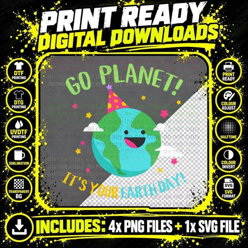 Happy Earth Day Go Planet Funny Science Teacher Recycle Png SVG Digital Bundle