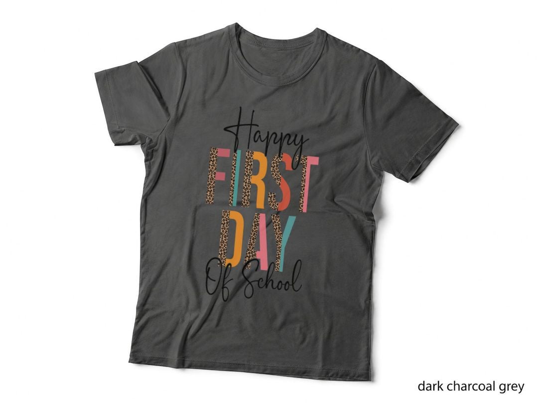 Happy First Day of School Leopard Back to School Teacher T-Shirt