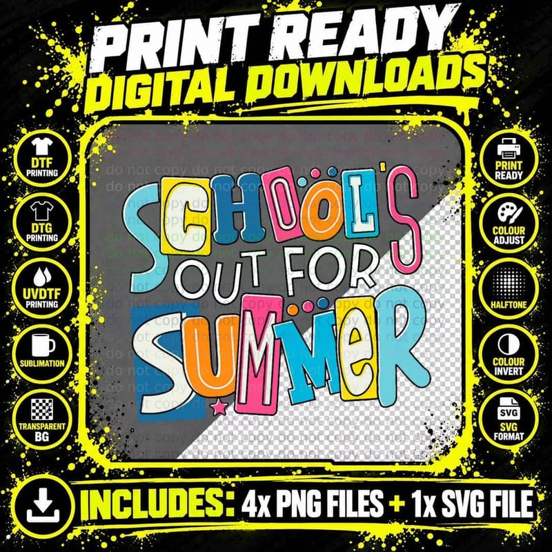 Last Day of School Teacher Boys Girls Schools Out for Png SVG Digital Bundle