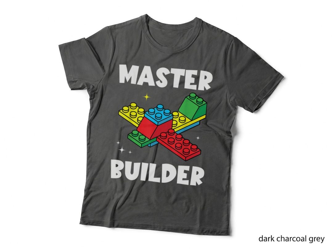 Master Builder Airplane T-Shirt, Building Blocks Brick Tee, Boys Plane Gift