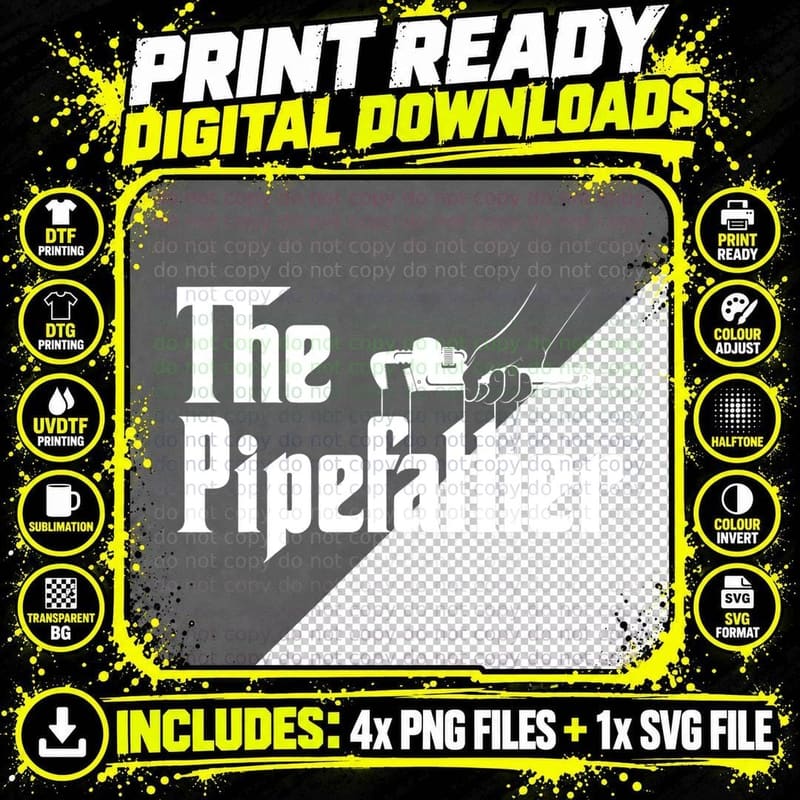 Mens the Pipefather - Pipefitter Pipe Fitter Plumber Png SVG Digital Bundle