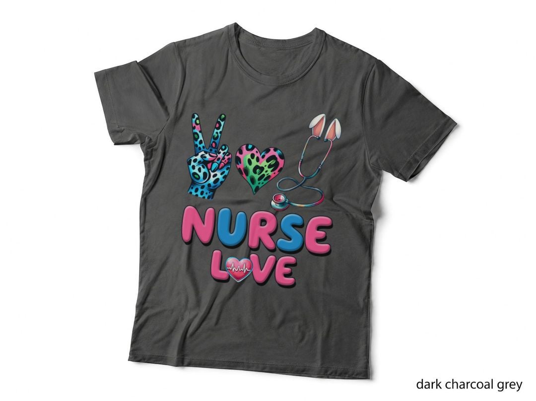 Nurse Love Nurse T-Shirt, Peace Sign Heart Stethoscope Graphic Tee