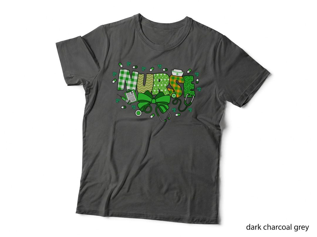 Nurse T-Shirt, St. Patrick's Day Nurse Theme Graphic Tee, Nurse Gift Shirt