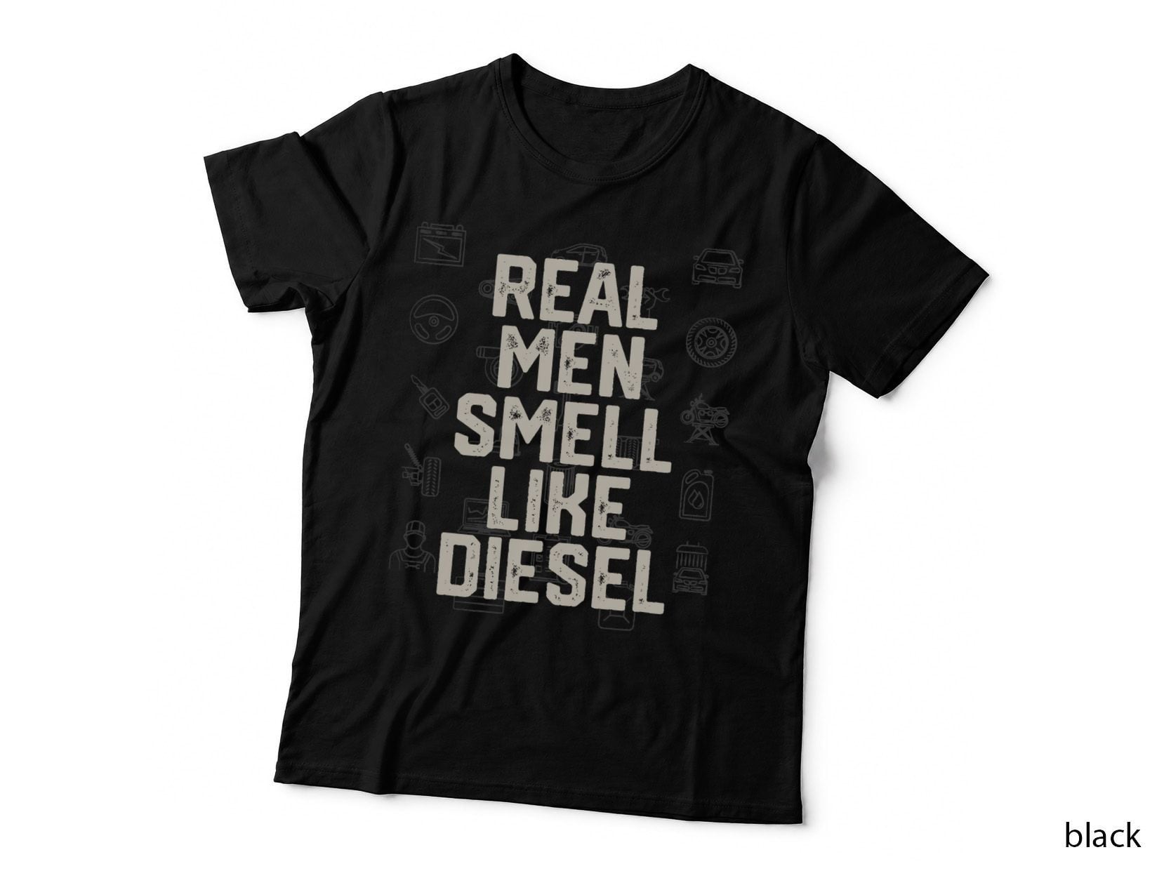 Real Men Smell Like Diesel Car Mechanic Auto Car Repair T-Shirt