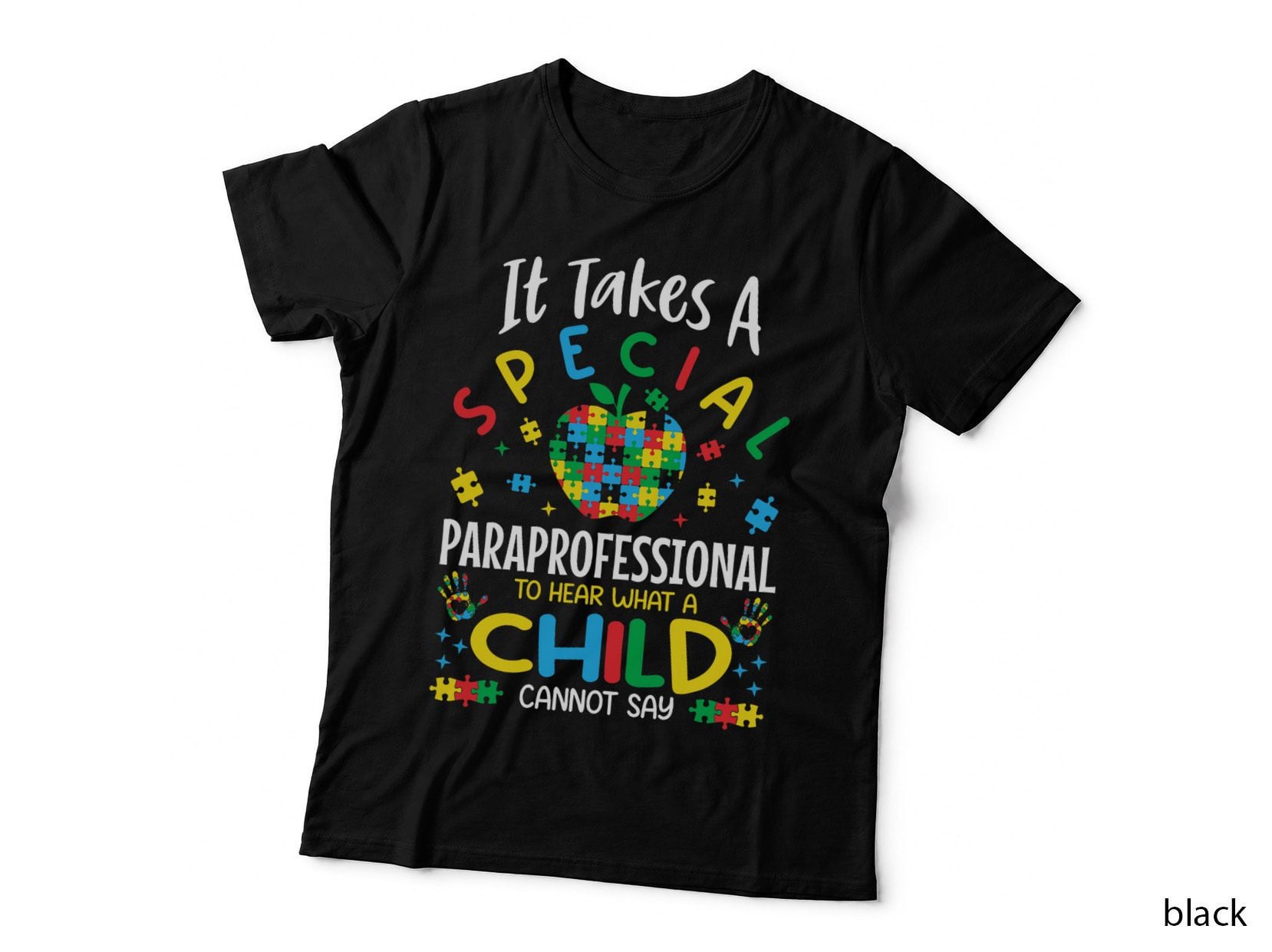 Special Paraprofessional Autism Awareness Teacher T-Shirt