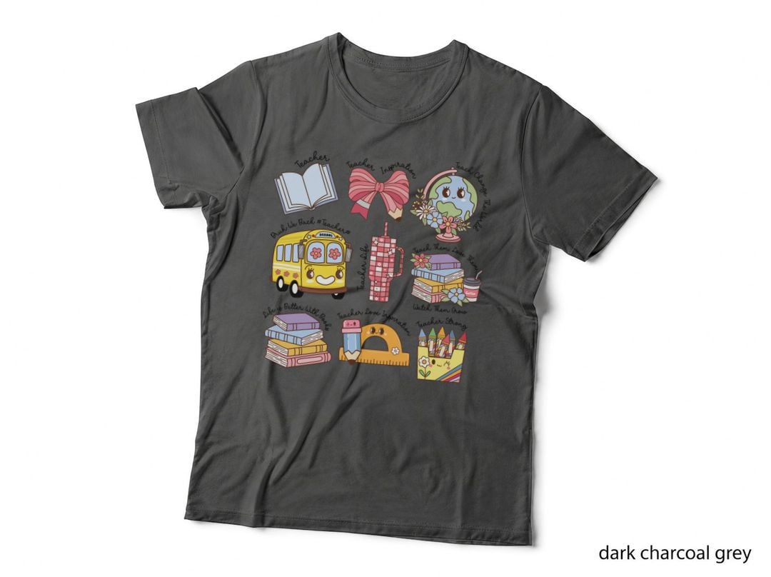 Teach Change the World Back to School T-Shirt, Teacher-Themed Illustrations