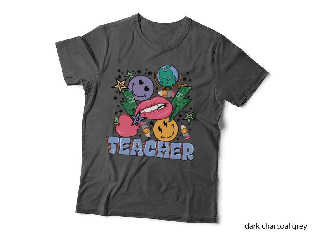 Teacher Back to School T-Shirt, Back-To-School Teacher Vibes Graphic Tee