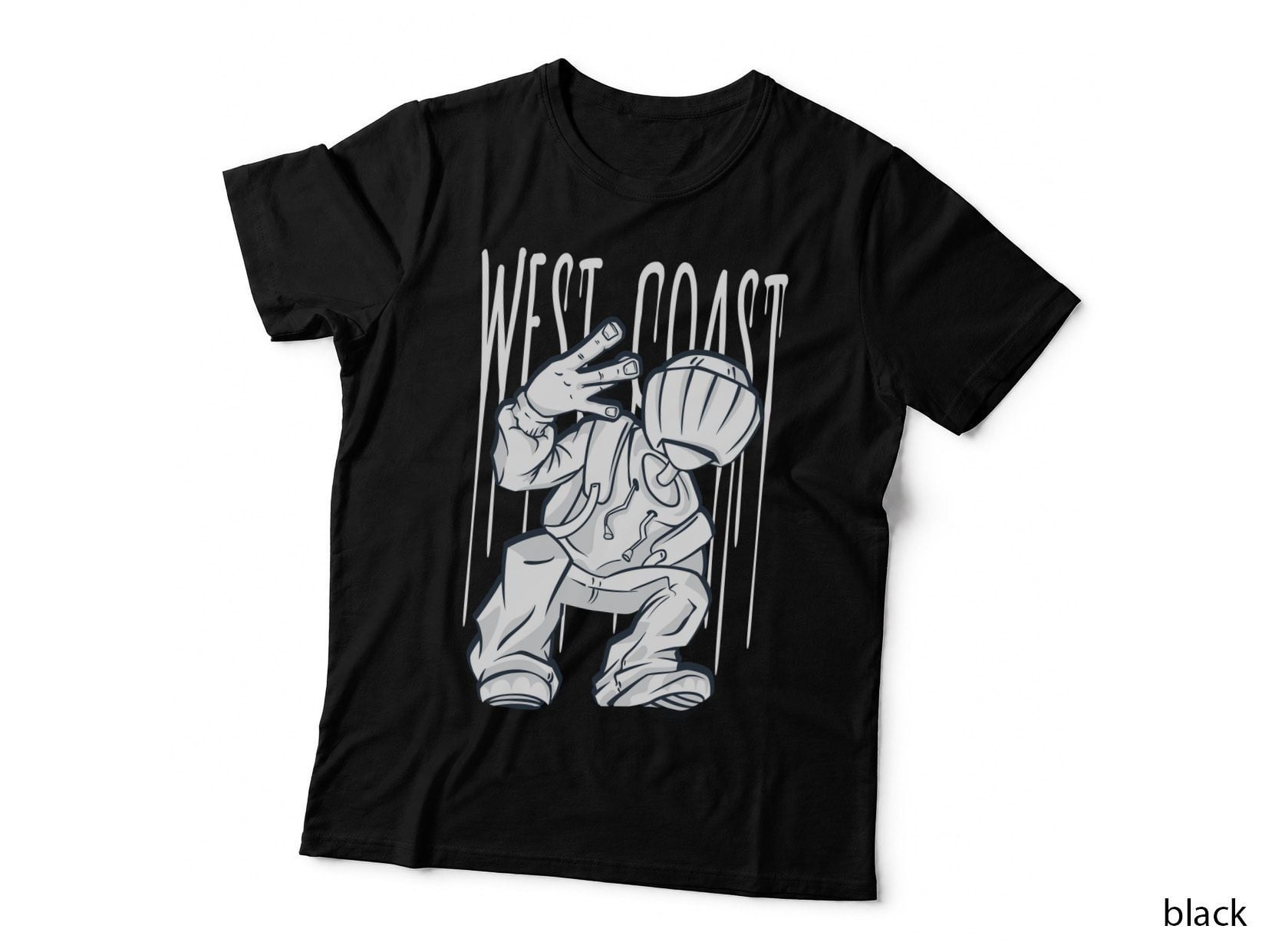 West Coast Chef Cooker Vintage Line Art Food T-Shirt
